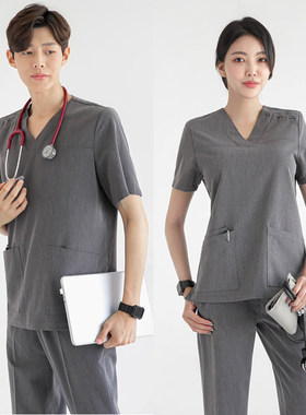 韩版手术服男女分体式牙科整形医院刷手服宠物医院隔离洗手衣套装