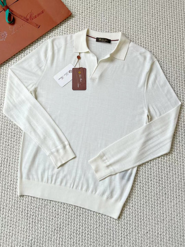 LP老钱风秋冬长袖翻领羊毛衫男士polo针织衫时尚稳重内搭外穿男