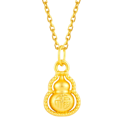 诗普琳花丝葫芦古法黄金吊坠