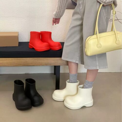 2026年新款春秋软底网红水鞋增高防水防滑厚底雨靴女款靴子雨鞋女