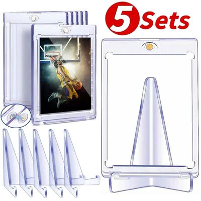 Magnetic Cards Holder Trading Card Support Set Arcylic Trian