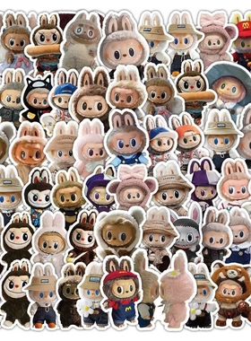 Pvc labubu贴纸sticker Waterproof Stickers Phone Case Decor