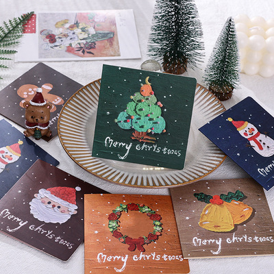 Christmas Greeting Card Santa Claus Invitation Card New Year