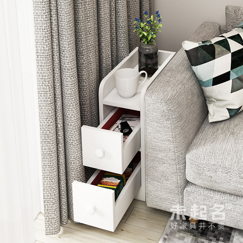 简约现代出租房用窄边床头柜超窄