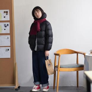 工笔花鸟25新款儿童羽绒服秋冬男童女童加厚简约韩系羽绒外套短款