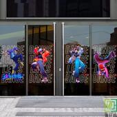 街舞工作室静电玻璃贴装 饰画舞蹈教室艺术海报爵士舞韩舞橱窗布置