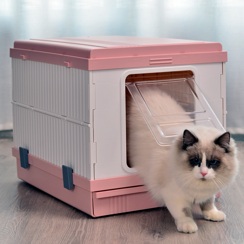 捣蛋鬼可折叠猫厕所轻奢风砂盆