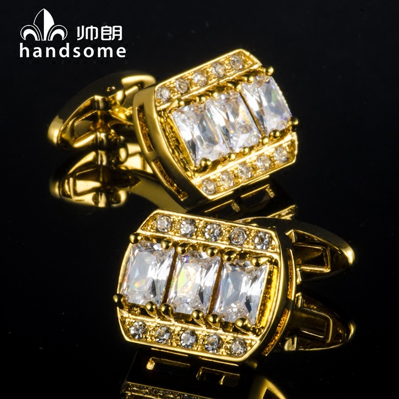 金色商务法式送礼衬衫扣