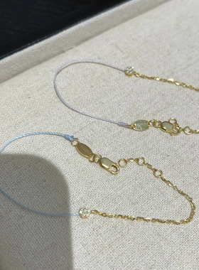 莫桑钻mini小花手绳s925纯银手链