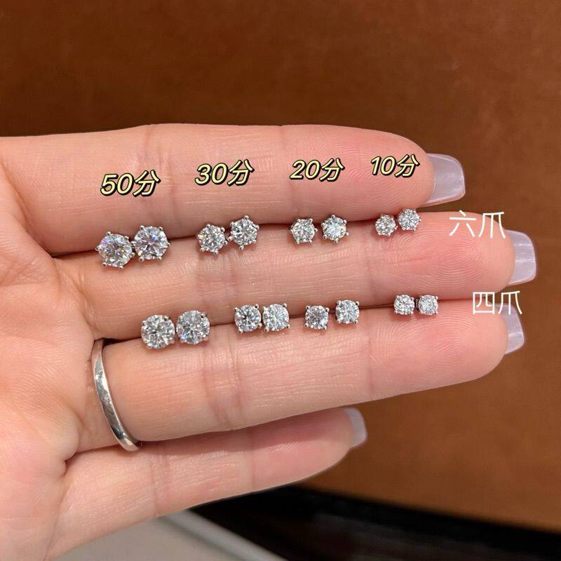 莫桑钻耳钉S925纯银经典六爪四爪耳饰螺丝耳骨钻石礼物日常防过敏,饰品/流行首饰/时尚饰品新,耳钉,淘宝优惠券,粉丝福利购,淘宝优惠卷