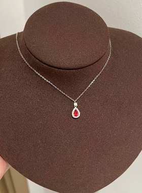 轻奢水滴吊坠培育帕帕拉恰银项链