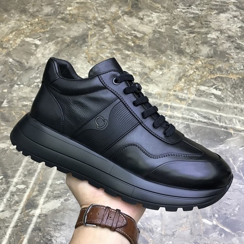 2025年新款高帮棉鞋广州真皮皮鞋头层牛皮休闲鞋加棉厚底时尚男鞋