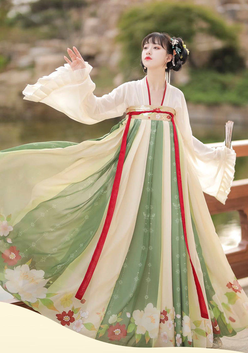 青衣初见古风汉服【青语】汉元素齐胸襦裙套装中国风印花春夏秋款