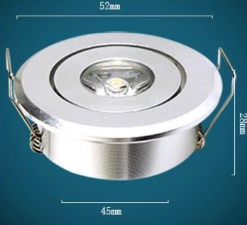 1W led射灯12V24伏房车吊顶孔灯 开孔4.5公分 5.5cm酒柜灯柜台灯