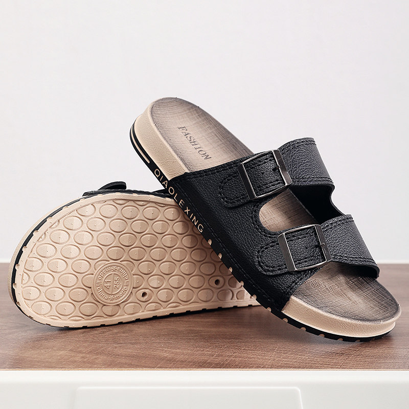 网红男士拖鞋新款时尚百搭外穿夏季厚底防滑爆款软底沙滩一字拖男
