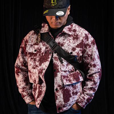 DADU2024原生牛仔布料切割士气章