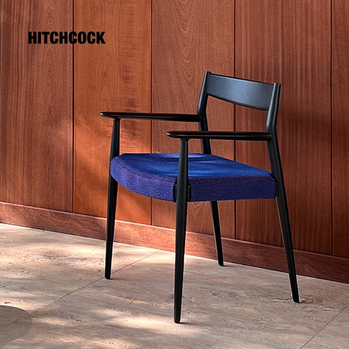 HITCHCOCK原木真皮简约餐椅侘寂