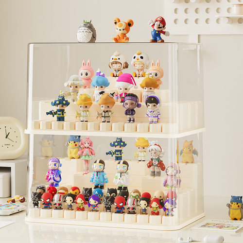 泡泡玛特展示盒子透明盲盒手办柜