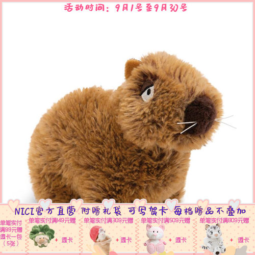 德国 NICI Basic Capybara  Green 水豚公仔 17/27/37cm