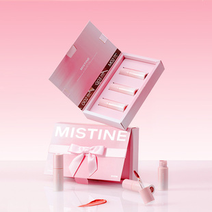 【礼物】Mistine蜜丝婷mini唇釉礼盒双头奶咖镜面水光香槟限定
