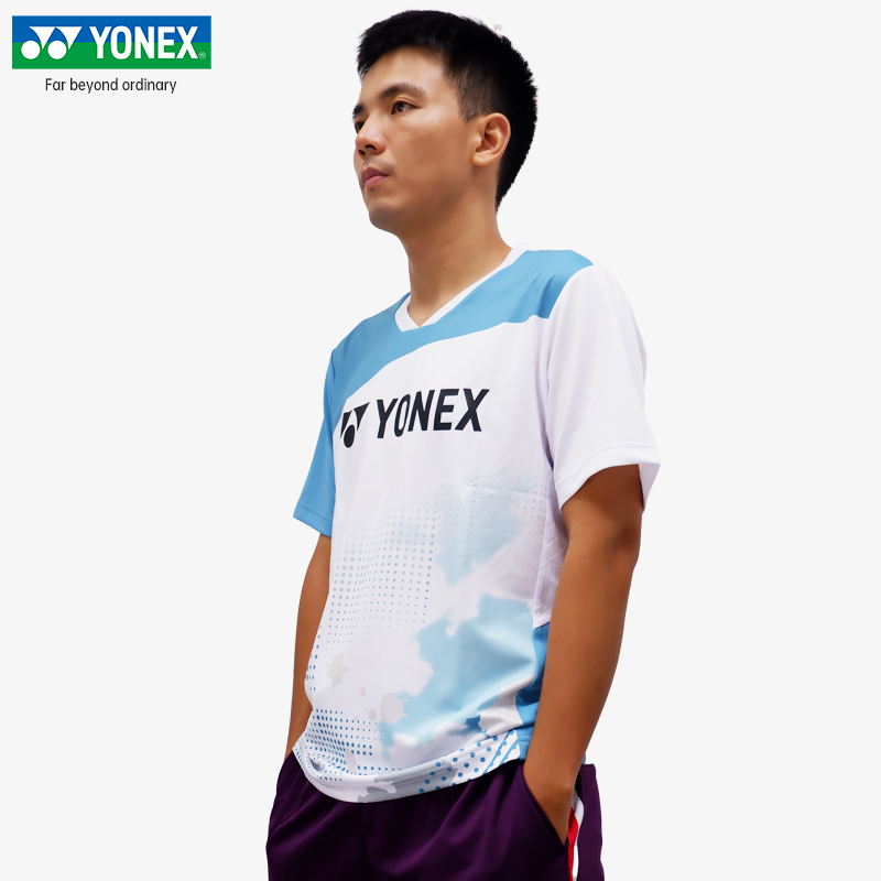 YONEX尤尼克斯羽毛球服男女运动比赛服速干透气短袖T恤1103525BCR