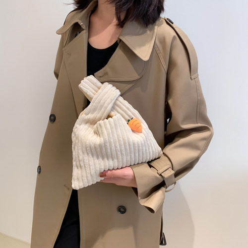 琳兰雅手提包毛绒包女包