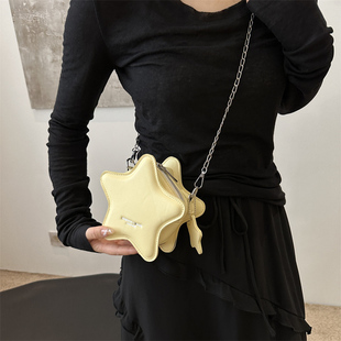 夏季 五角星mini链条口红包 超火高级质感精致迷你小包包女2026新款