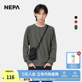 NEPA耐葩24年秋冬男女款 户外棉涤简约卫衣圆领T恤7KE5361