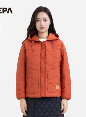 NEPA耐葩户外25秋冬新品女士棉服轻盈保暖连帽外套7L60968