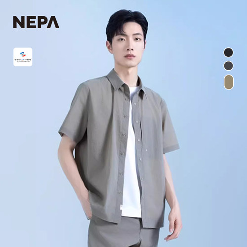 NEPA25年夏季男士日常短袖衬衫
