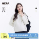 NEPA耐葩户外25秋冬新品 女士微绒柔软舒适半拉链连帽T恤7L86062