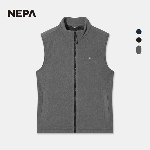 NEPA耐葩男抓绒立领马甲