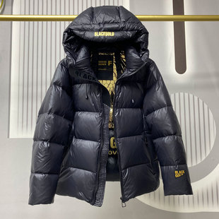 2025冬新款鹅绒羽绒服女短款情侣加厚显瘦面包服连帽修身保暖外套