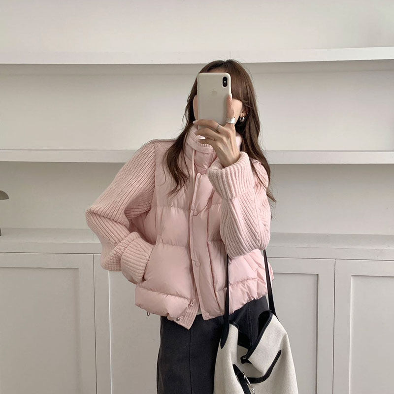 韩系冬季新款短款显瘦羽绒服女