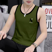 薄款 加肥加大坎肩上衣修身 透气圆领套头外穿小肩背心 夏季 休闲男士