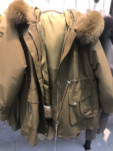 派克服女新款韩版连帽皮草外套大衣狐狸毛领可拆卸獭兔内胆