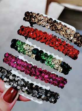 新年本命年红色高级感发夹网红2025年新款弹簧夹顶夹刘海侧边夹