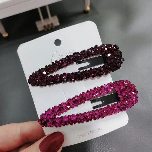 认真嘎嘎戚薇同款边夹韩版