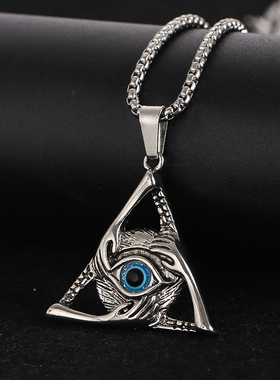 个性旋转奥丁旋转眼合金吊坠