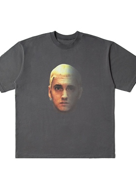 情侣款Selfish自私Eminem T恤oversize宽松版型原创潮牌男女国潮