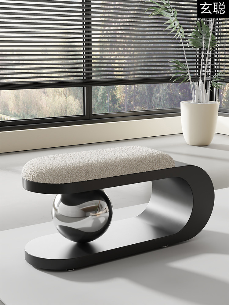 北欧个性长条凳家用门口换鞋凳客厅简约沙发凳入户玄关休闲矮凳子