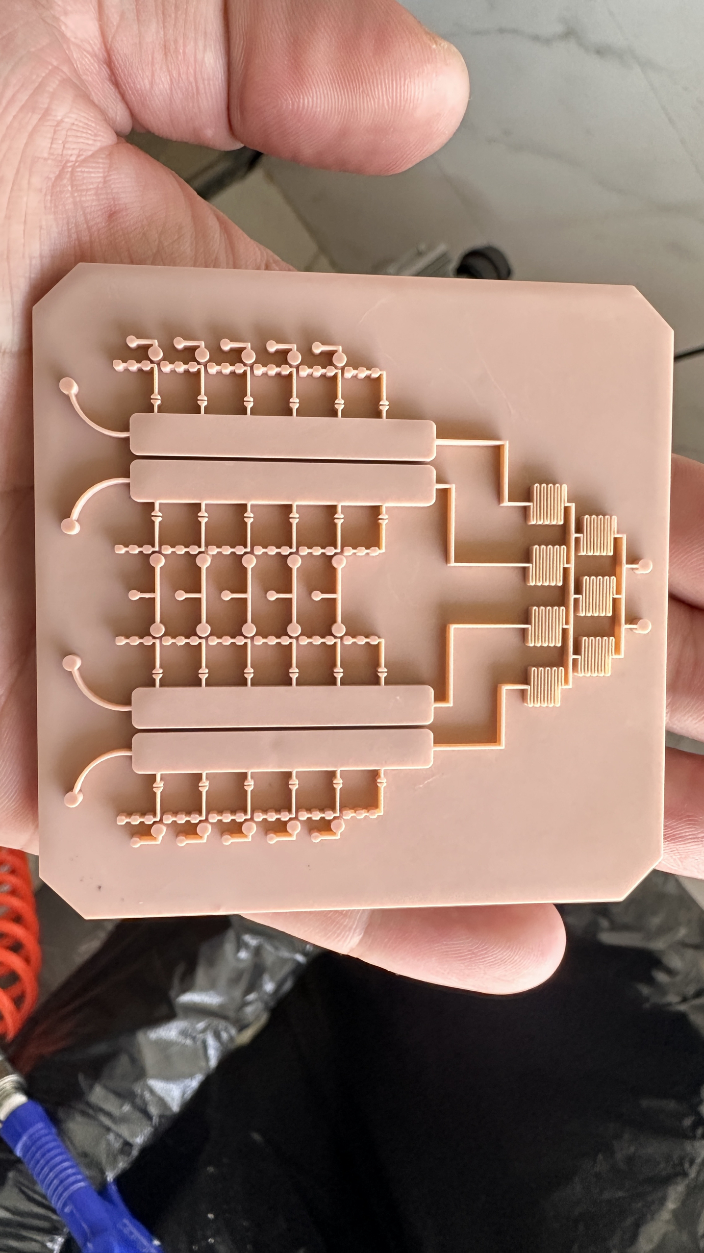 长宽70mm微流控模具芯片微纳打印微针模具微流控PDMS微纳打印