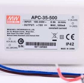 APC-35-500台湾明纬35W500mA防水LED恒流开关电源25-70V