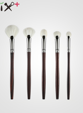 菲丝加芬留白5支扇形化妆刷H24H25H26H27H28美妆工具动物毛高光刷
