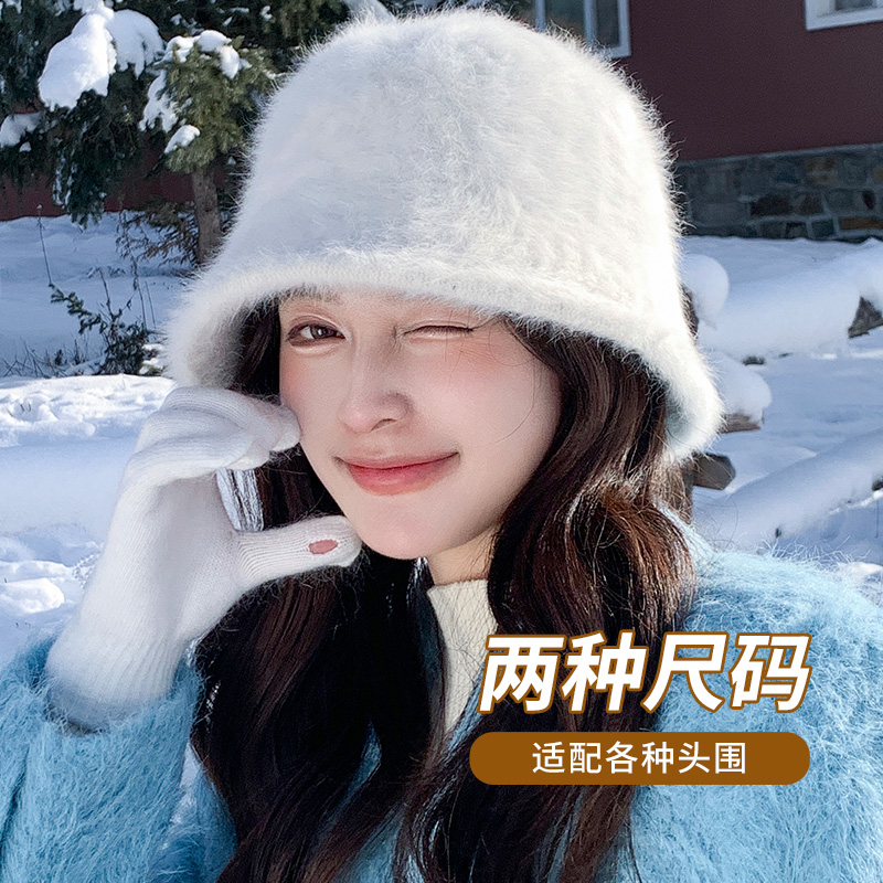 定制原版加密有大头围兔毛渔夫帽