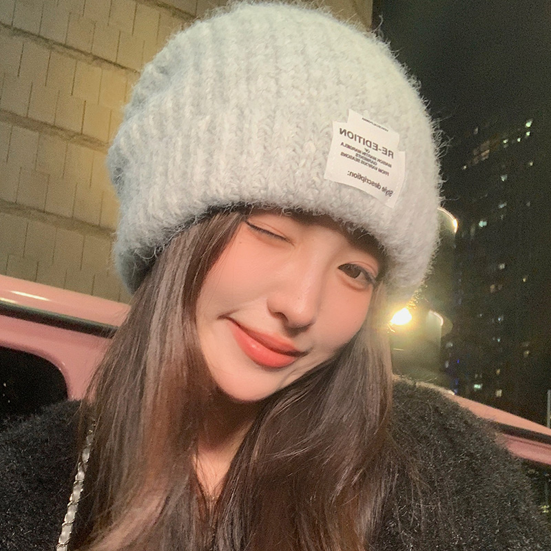 定制大版型加大加深针织堆堆帽