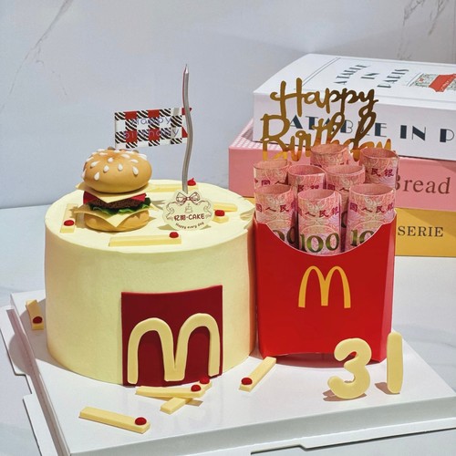 麦当劳有钱薯生日糕装饰插件