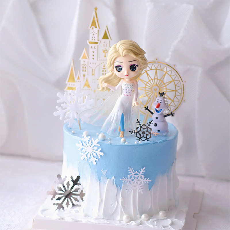 烘焙女孩生日蛋糕装饰插件网红冰雪女王艾莎公主摆件城堡雪花插牌,节庆用品/礼品,节日装扮用品,淘宝优惠券,粉丝福利购,淘宝优惠卷