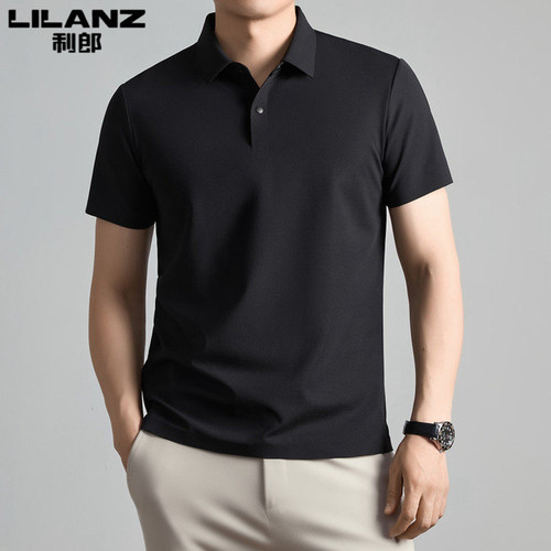利郎男装2026夏季纯色休闲大码时尚商务中青年纯棉男士翻领POLO衫