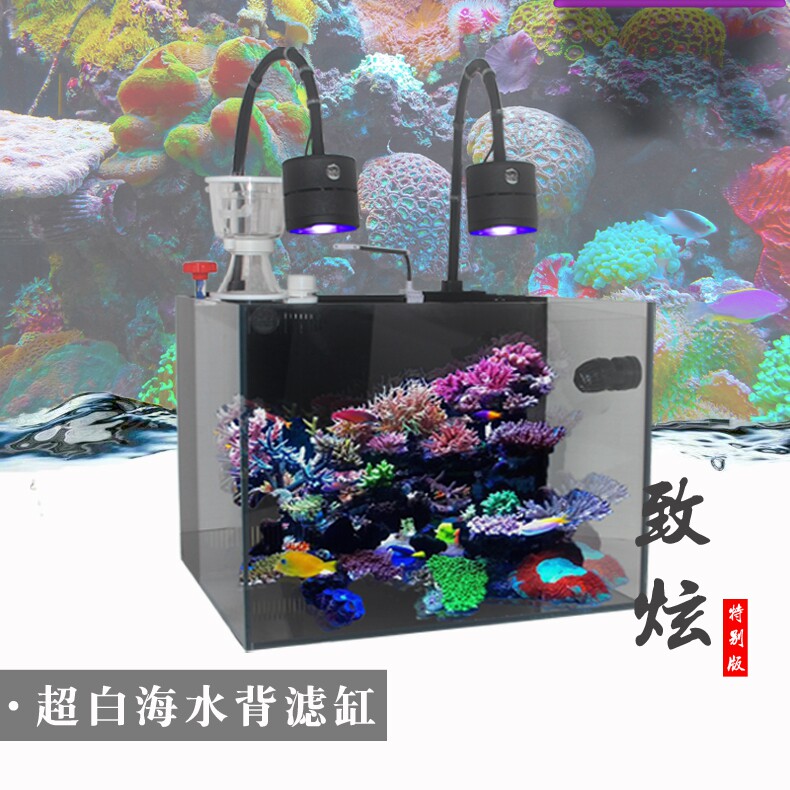 定做海水缸全套海水珊瑚套缸小型海缸背滤海水套缸海水设备套装缸